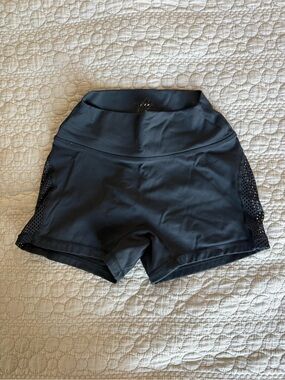 Violate the dress code High-Waist Shorts with Mesh Panels